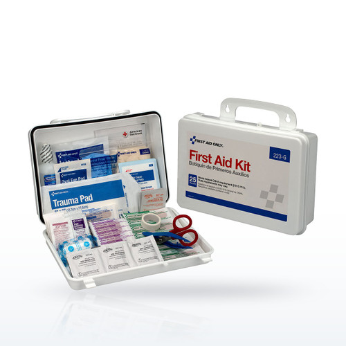 First Aid Only 25 Person Bulk Plastic First Aid Kit, 107pc