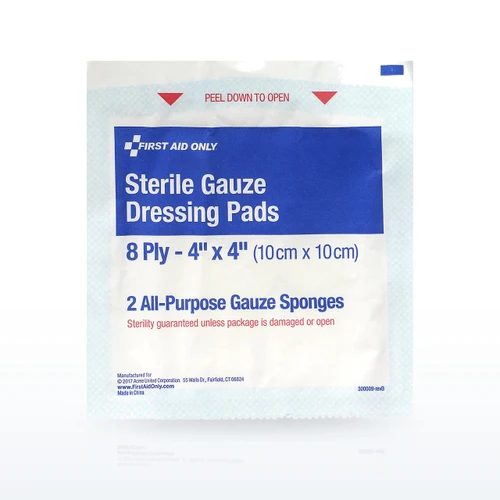 First Aid Only AN206 Bandages & Dressings, 3x3 Sterile Gauze Pads 8 per Box
