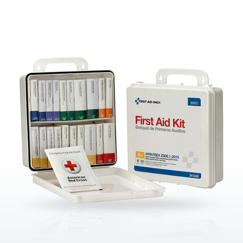 First Aid Only 50 Person 24 First Aid Kit, Plastic, Weatherproof, Unit ANSI A+