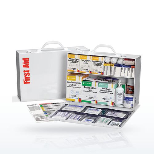First Aid Only First Aid Cabinets & Stations, 75 Person 2 Shelf Metal First Aid