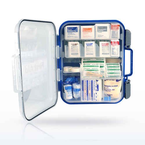 First Aid Only 50-Person Clear Front Plastic First Aid Kit, 272 pieces