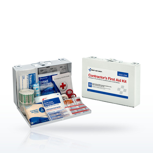 First Aid Only 25 Person Bulk Metal Contractor Kit, OSHA Compliant