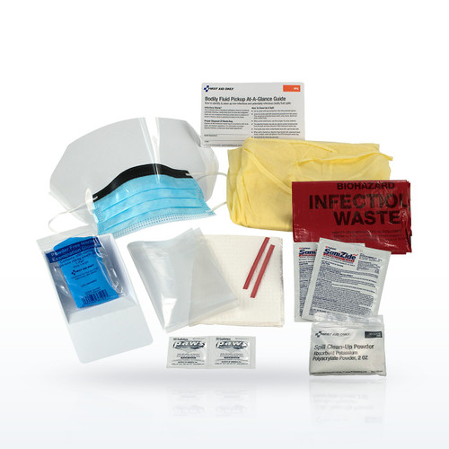 First Aid Only BBP Spill Clean Up Kit, Bodily Fluid Clean Up Pack, 16 pc