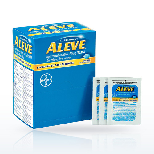 First Aid Only Aleve Naproxen Sodium Medication, 50 Packets of One Tablet