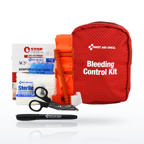 First Aid Only 91520 Bleeding Control Kit CA Fabric Pouch