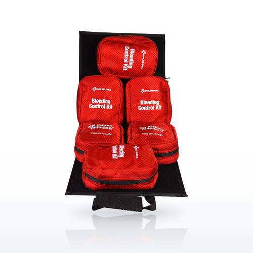 First Aid Only FAO-91522 Bleeding Control Cabinet, Multi-Victim Tote CA, Alarm