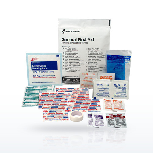 First Aid Only 71-020 First Aid Kits, 58 Piece First Aid Essentials Triage Pack