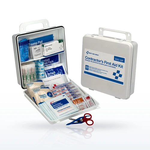 First Aid Only 9303-50P First Aid Kits, 50 Person Bulk Plastic Contractors Kit