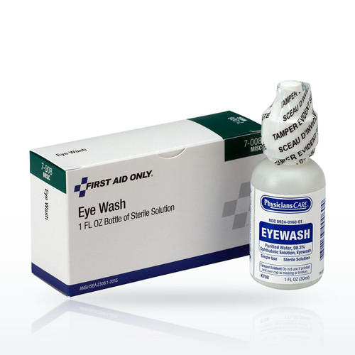 First Aid Only 7-008 Eyewash Stations, 1 oz. Bottle