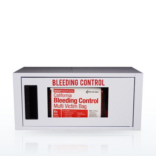 First Aid Only Bleeding Control Cabinet w/ Multi-Victim Bag CA AB2260, w/o Alarm