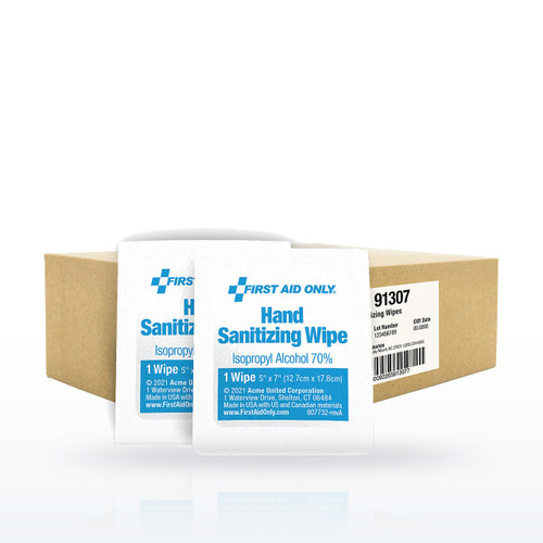 First Aid Only Hand Sanitizing Wipes with 70% Alcohol Formula, 1000 Count