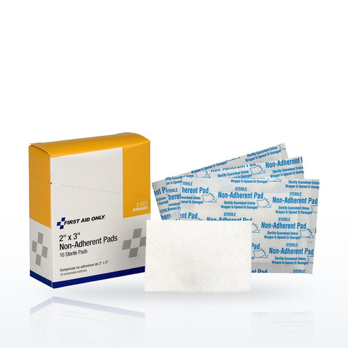 First Aid Only Non-Stick Pads, 2" x 3", 10 Count
