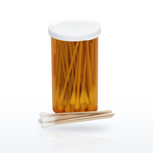 First Aid Only Cotton Tipped Applicators, 3" Wood Shaft, Vial of 100