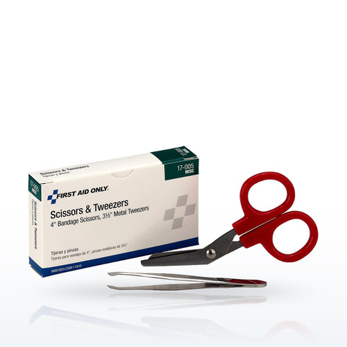 First Aid Only Scissors & Metal Forcep Pack