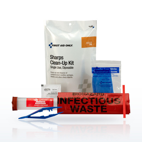 First Aid Only 90538 First Aid Supplies & Instruments, Sharps Clean Up Kit