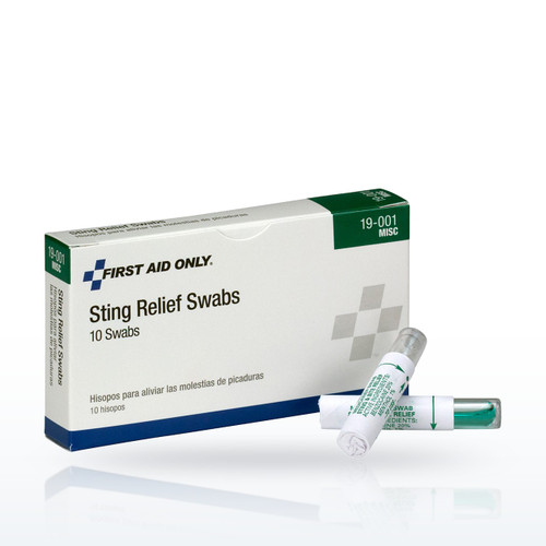 First Aid Only 19-001 Antiseptics & Ointments, Sting Relief Swabs, 10 Count