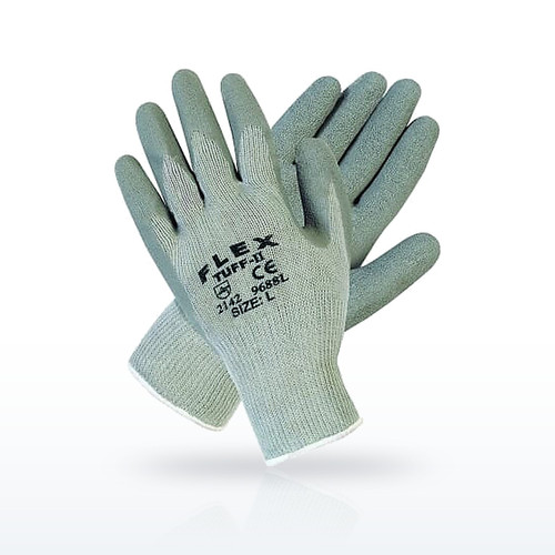 Flex Tuff-II Latex Coated Gloves, Gray