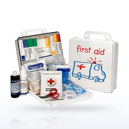 First Aid Only 712004 Pediatric 25 Person First Aid Kit, Plastic Case
