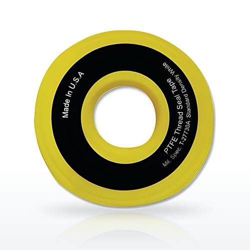 Gas Line PTFE Thread Sealant Tape, 1/2 in x 260 in, Yellow, Full Density