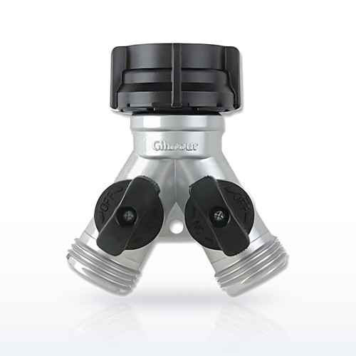 Gilmour® Y-Connector For Garden Hose, Chrome