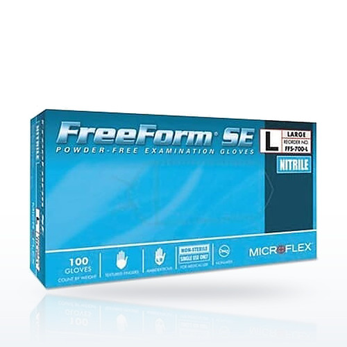 MICROFLEX FFS700L FreeForm SE FFS-700 Nitrile Disposable Gloves, 3.5 mil Palm