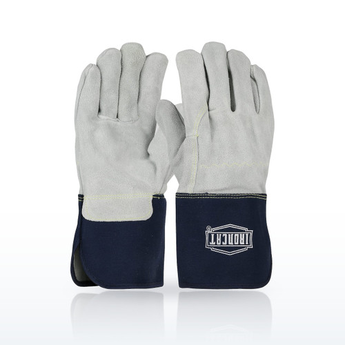 Heavy Premium Split Cowhide Leather Palm Glove with Full Leather Back - IC9