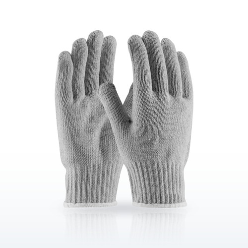 Heavy Weight Seamless Knit Cotton/Polyester Glove - Gray, 35-G410