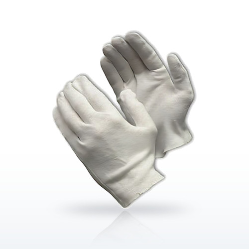 Heavy Weight Cotton Lisle Inspection Glove with Overcast Hem Cuff - Ladies'