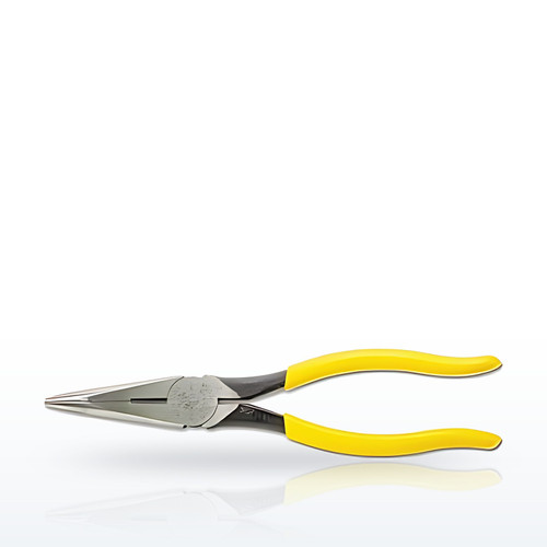 Heavy-Duty Long Nose Pliers, Induction Hardened Steel, 8.41 in OAL