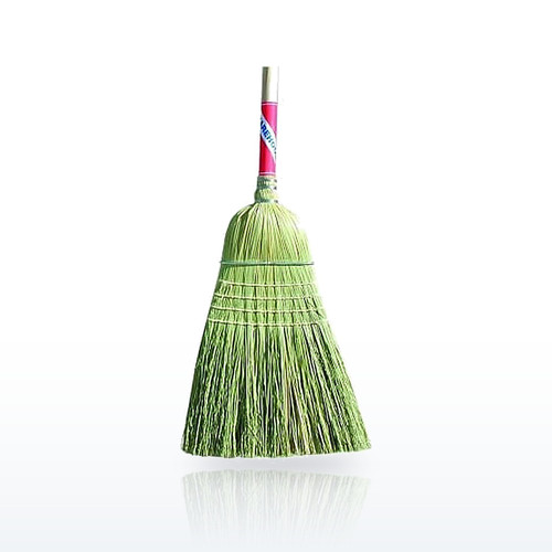 Heavy-Duty Contractor Broom, 19 in Trim L, Broom Corn, Palmyra Stalk