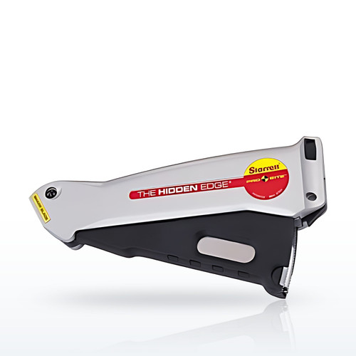 Hidden Edge® Utility Knife, 6-1/2 in L, Utility Steel Blade, Silver