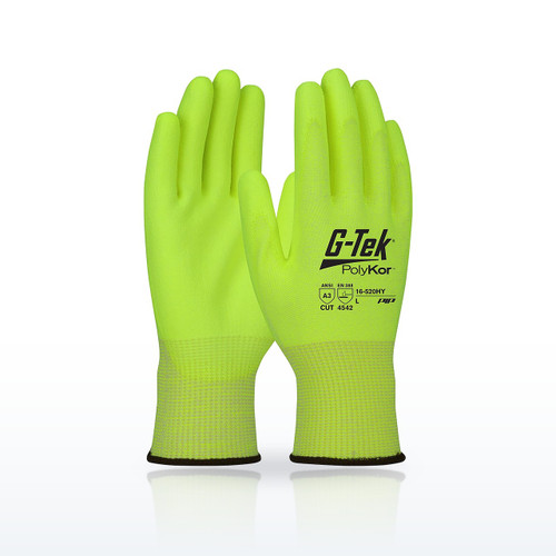 G-Tek PolyKor 16-520HY Cut Resistant Gloves, ANSI A3