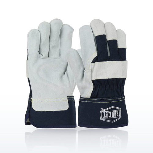 Ironcat IC5 Welding Gloves, Heavy Premium Split Cowhide Leather Palm Glove