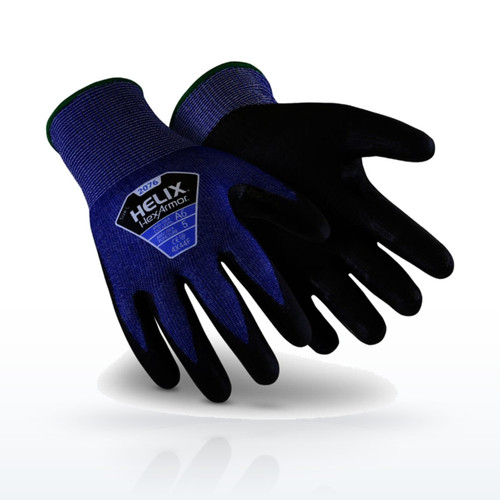 HexArmor 2076 Helix PU Palm Coated Cut Resistant Gloves, ANSI A6