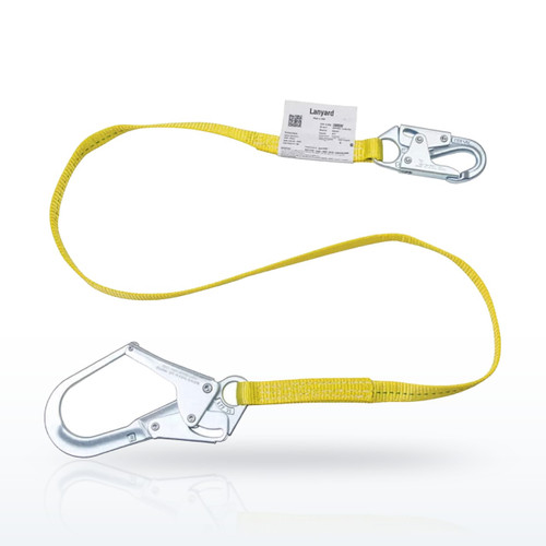 HP™ Web Positioning Lanyard with Steel Locking Snap Hook and Steel Locking Rebar