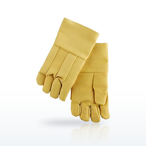 High Heat Wool-Lined Gloves, Fiberglass, Yellow, Large