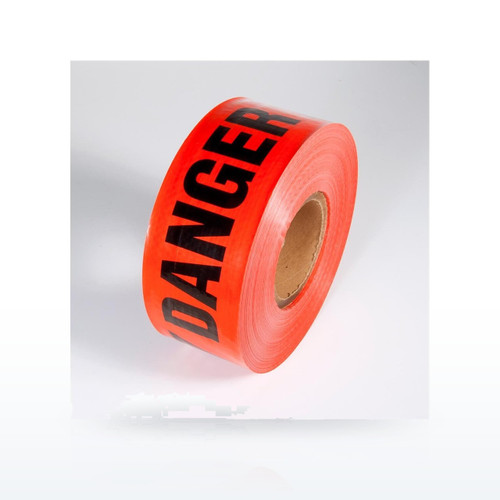 INCOM PrimeGuard "DANGER" Reinforced Barricade Tape - 3 in x 500 ft