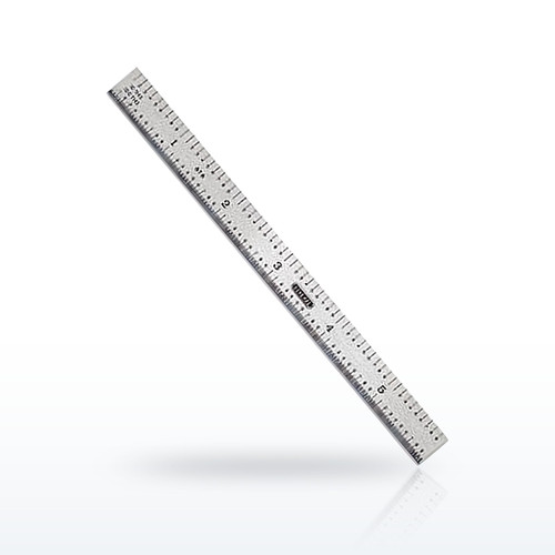 Industrial Steel Rule, 6 in L, Stainless Steel, SAE