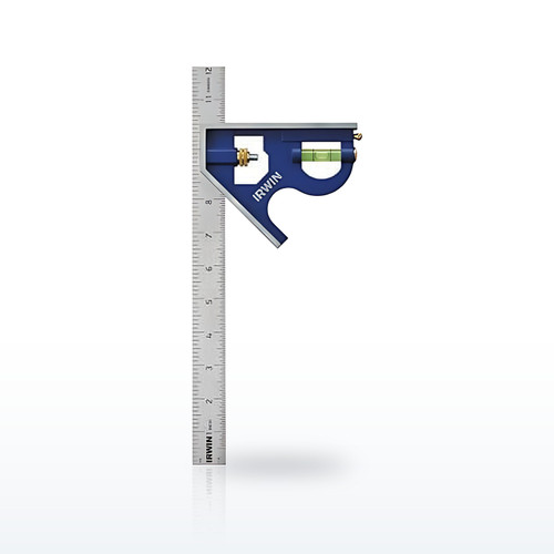 Irwin 1794469 Metal Combination Square, 12 in, Cast Zinc Body