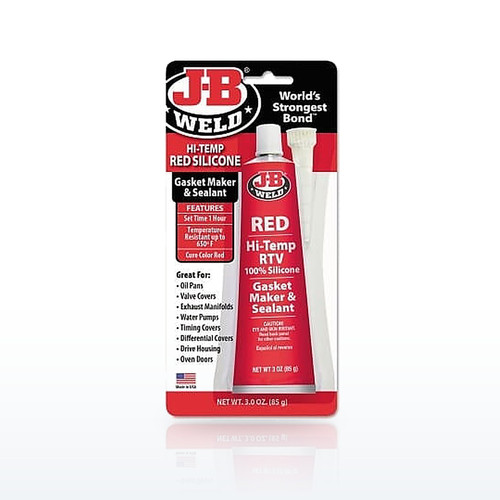 J-B Weld 31314 Hi-Temp Red Silicone Gasket Maker and Sealant, 3 oz, Tube