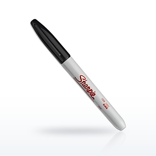 Sharpie 13601A Industrial Permanent Marker, Black, Fine