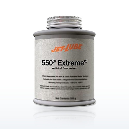 Jet-Lube® 550® Extreme® Anti-Seize and Thread Lubricant, 1/2 lb, Brush Top Can