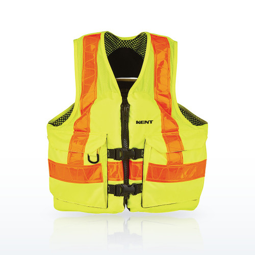 Kent Hi-Vis Mesh Deluxe Work Vest - ANSI Class 2, Large
