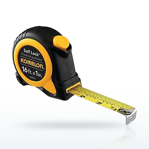 Komelon USA Self Lock Speed Mark Tape, 1 in x 16 ft, SAE, Yellow