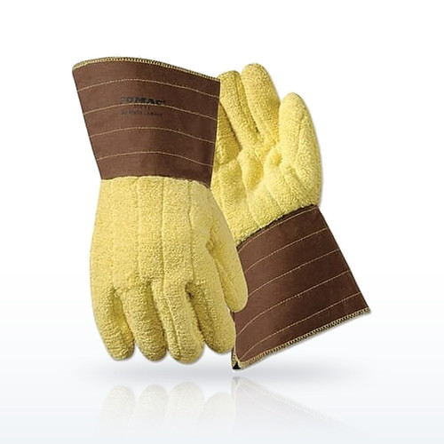 Wells Lamont 625 High Heat Gloves, ANSI A7, Jomac Kevlar Duck Gauntlet Gloves