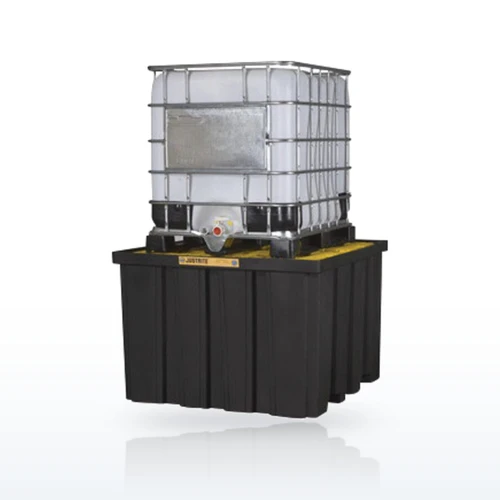 Justrite 28674 EcoPolyBlend Indoor IBC Spill Pallet, 372 Gallon