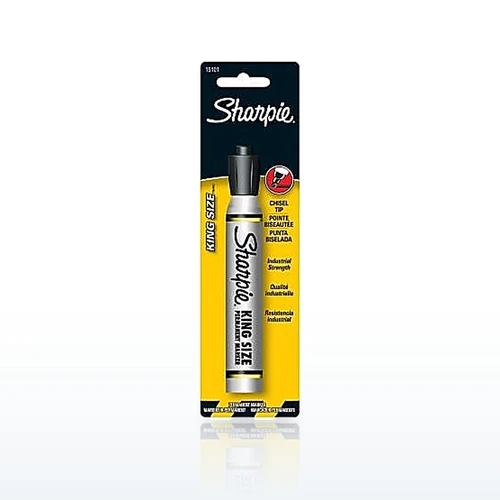 Sharpie 2178476 King Size Permanent Marker, Black, Large Chisel Tip