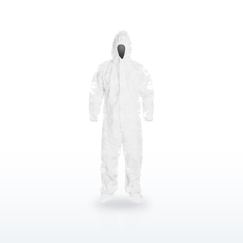 Liberty Safety APA® Medium weight polypropylene white coverall - zip front