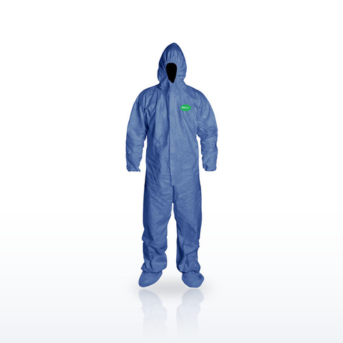 Liberty Safety APA® ProGard™ Blue SMS coverall, Attached hood and boots, 25pc/cs