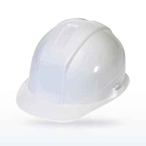 Liberty Safety DuraShell 1406RW White hard hat, 6-point ratchet suspension